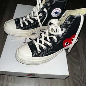Comme des Garcons PLAY Black and White Kids Sneakers